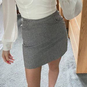 Black and White Checkered Skirt